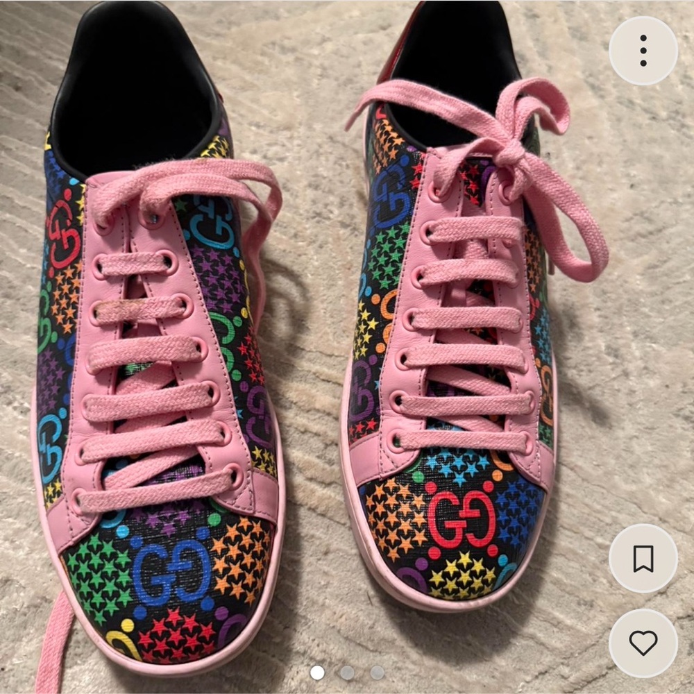 Gucci Pink Sneakers with Playful Design Authentic